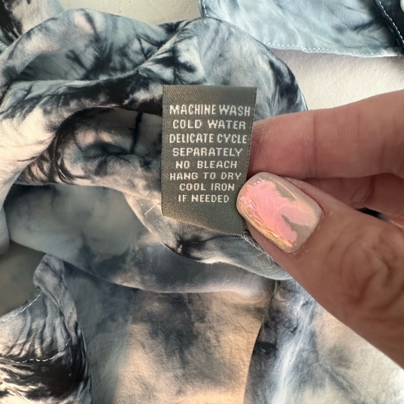 Nordstrom Tie Dye Button Up Top Size Small/Medium Whimsigoth - Picture 4 of 9